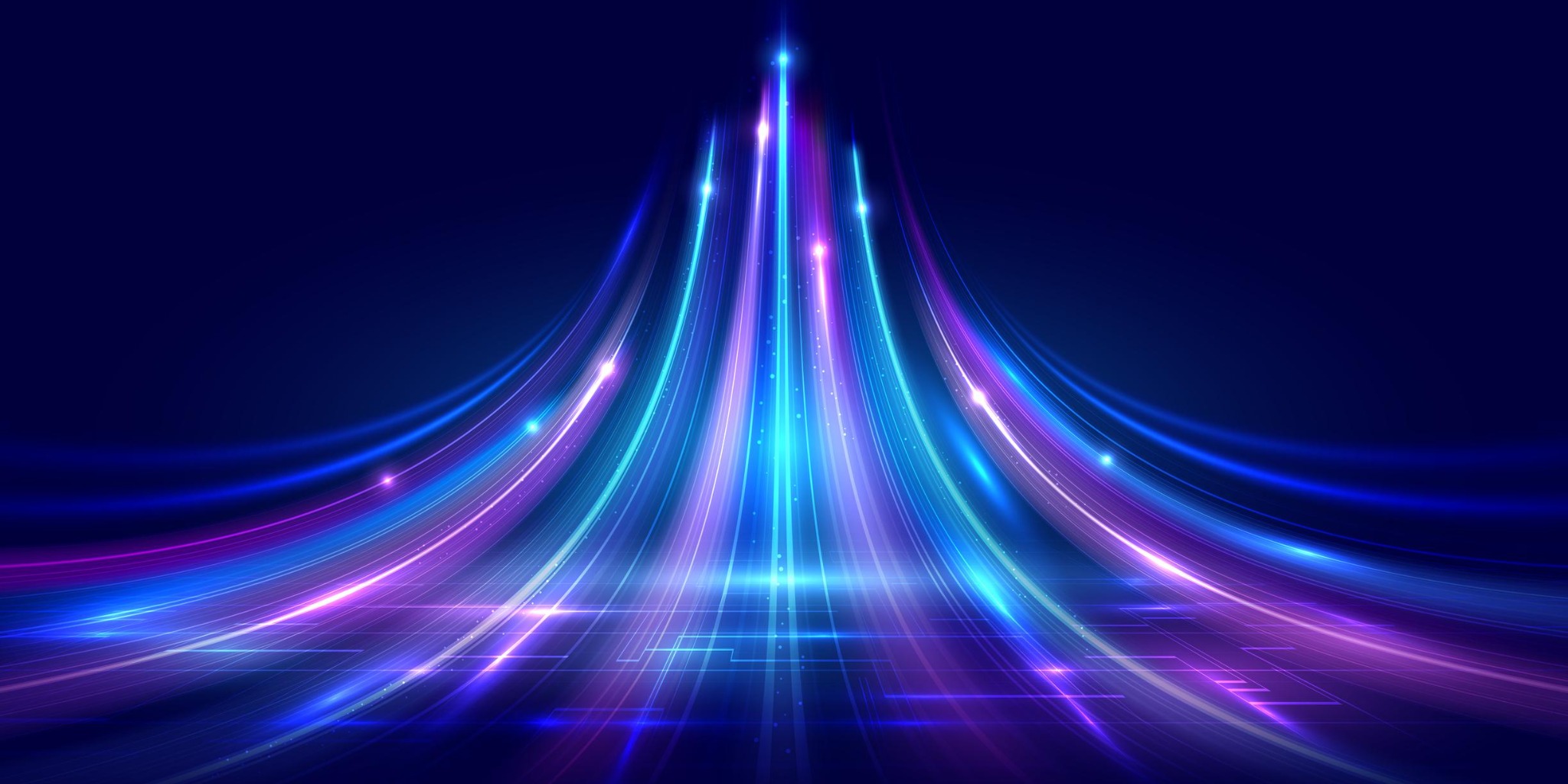 Neon digital light trails